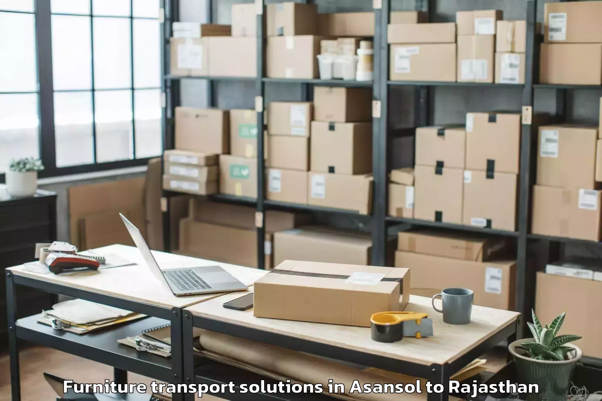 Hassle-Free Asansol to Udaipur Furniture Transport Solutions